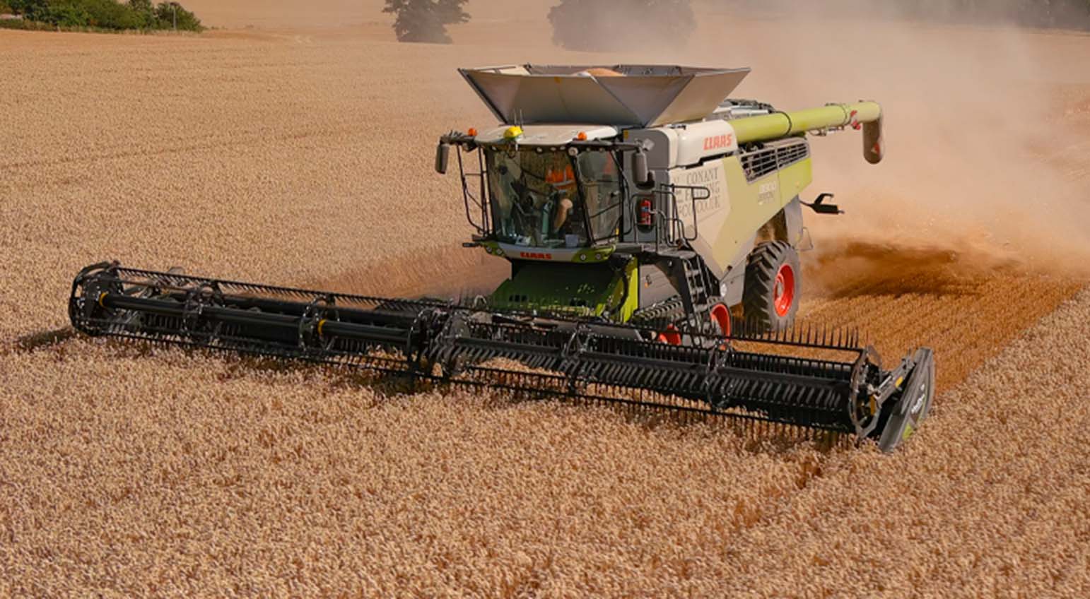 Claas Lexion 8800 Combine Harvester - One of the CFCO machines cutting winter wheat in Rutland.