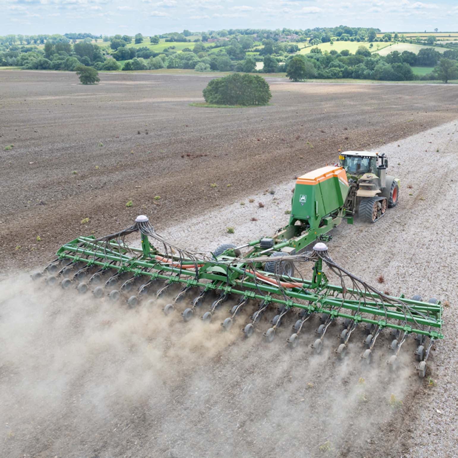 Amazone Condor 15001-C Direct Drill - SFI planting into ground that received a prior gypsum application.