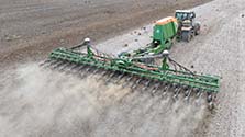 Amazone Condor 15001-C Direct Drill - SFI planting into ground that received a prior gypsum application.