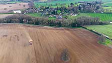 Case Quadtrac & Väderstad Rapid 8m Drill: Phill working 'The Hills' - a field near Lyndon village.
