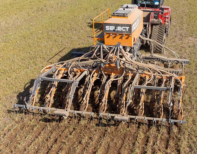 Drilling into established green cover